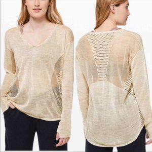 Lululemon Linen Blend Lightweight Sweater Size 6 EUC!